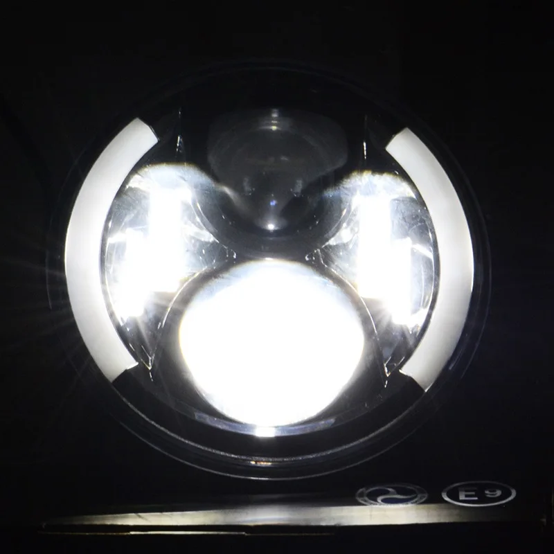 " дюймов 80 Вт круглый светодиодный фар комплект с CREE светодиодный чипы H4 H13 высокое ближнего и дальнего света для Lada Jeep Wrangler JK 2009- фары 12 V/24 V