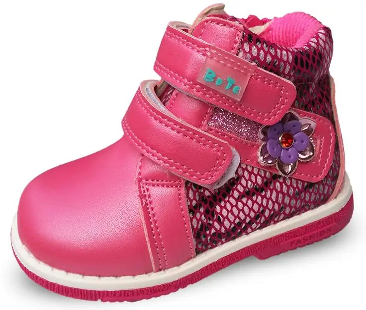 Новинка; 1 пара; детская обувь для девочек из искусственной кожи; цвет белый, ярко-розовый; повседневная обувь; детская обувь наивысшего качества - Цвет: PINK