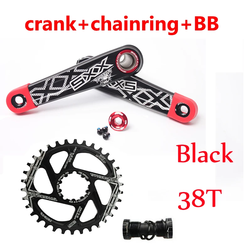 chainring-BB-crank SNAIL GXP горная велосипедная цепь 170 мм Кривошип BB MTB велосипедная Звездочка из алюминиевого сплава коленчатый Набор 34 36 38 40T для GXP XX1 X9 XO X01 - Цвет: chainring-BB-crank