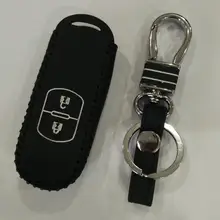 Genual кожаный чехол для ключей, авто светящийся Брелок чехол для Mazda 3 mazda 6 CX-5