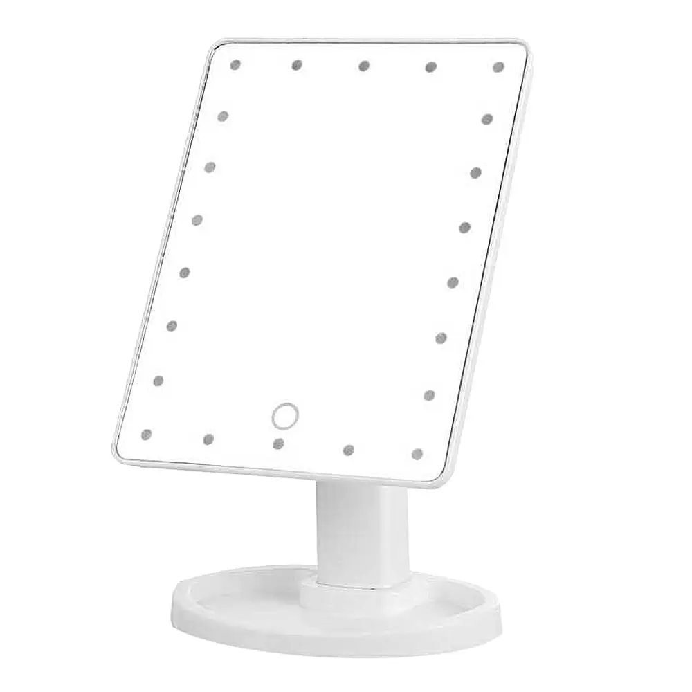 Сенсорный экран макияж подставка для зеркала заднего вида Настольный косметический туалетный светильник зеркало 22LED