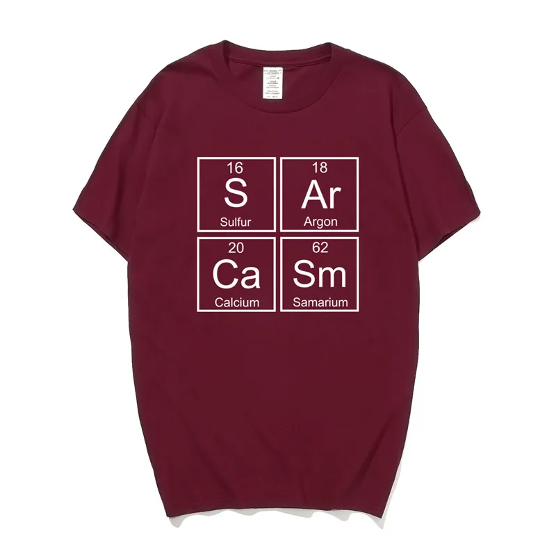 Sarcasm Chemistry Men T Shirt Summer Men Short Sleeve O Neck Sarcasm T ...