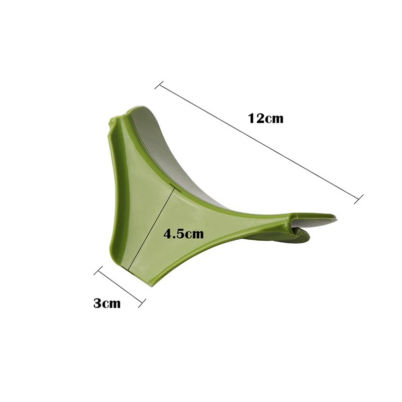 Творческий силиконовый носик Воронка мыть риса залить суп скольжения для кастрюли чаша банка анти-разлива кухонный гаджет инструмент для приготовления пищи - Цвет: Зеленый