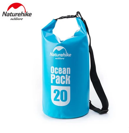 Naturehike на открытом воздухе Водонепроницаемый Спортивные сумки 20L 30L 500D океан Водонепроницаемый рафтинг мешок уплотнения FS15M020-J FS16M020-S FS16M030-L - Цвет: BLUE 20L