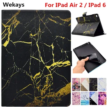 

Wekays Tablet Case For Apple IPad Air 2 IPad 6 Marble Leather Smart Flip Funda Case For Coque IPad Air 2 IPad6 Tablet Cover Case