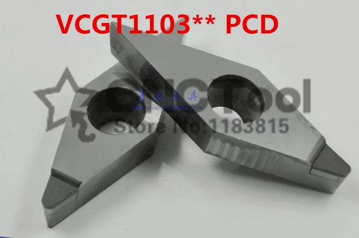 2 шт. VCGT110302/VCGT110304/VCGT110308 PCD алмазные вставки карбидные фрезерные ЧПУ Вставки