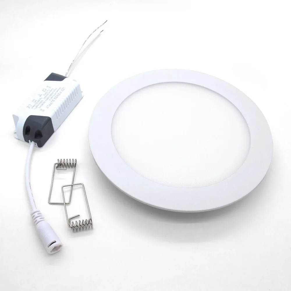 CE&RoHs Round Dimmable 12W 220V LED Downlight Bulb Aluminum Panel