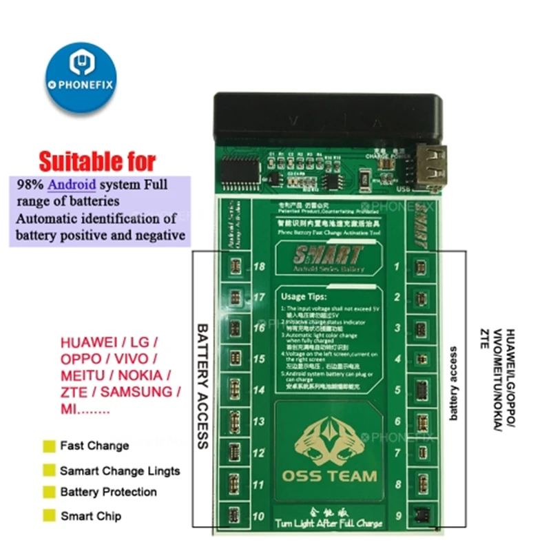 ￡10.97 Battery Fast Charge Activation Board Test Accessory For Samsung Xiaomi