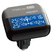 TPMS Тип система контроля давления в шинах с регулируемым ЖК-дисплеем сигаретная вилка 4 клапанная крышка Внешние датчики давления в шинах tmps