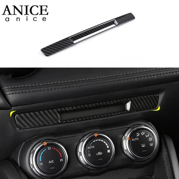 

Carbon fiber color ABS central Article decoration trim Fit for Mazda CX-3 CX3 2016-2018