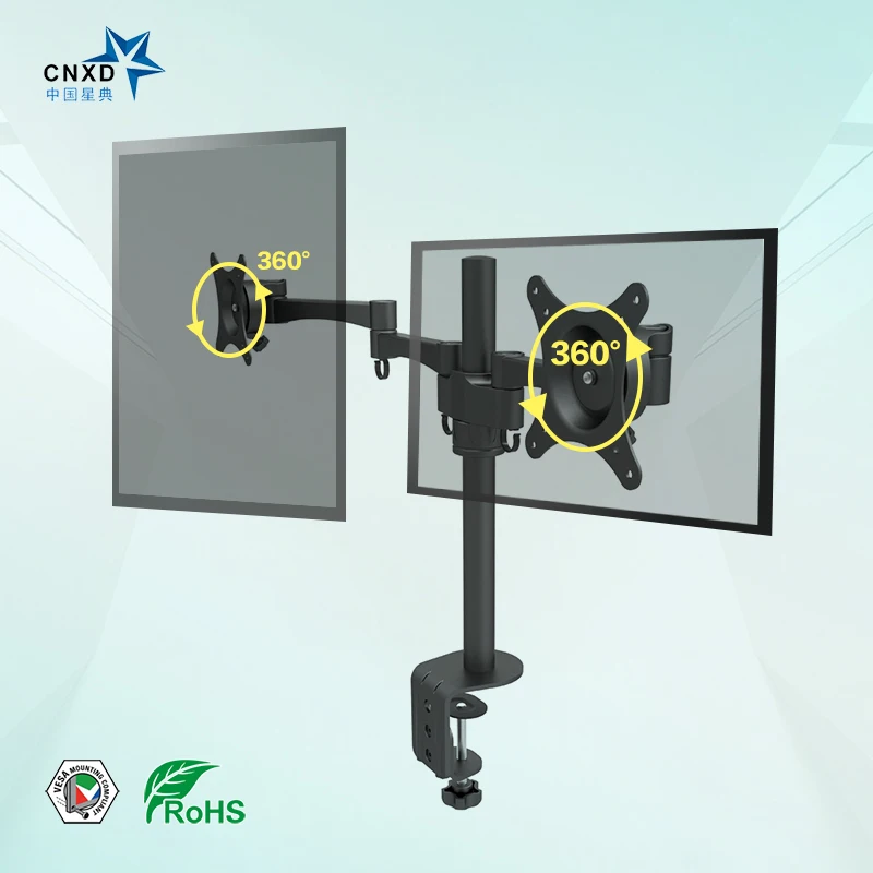 

CNXD Fully Adjustable Height, Tilt, Pivot DoubleSight Dual Monitor Easy Stand Tablet Stand