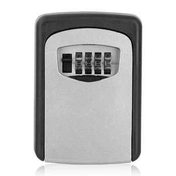 

Key Lock Box Wall Mounted Aluminum Alloy Key Safe Box Weatherproof 4 Digit Combination Keys Storage Lock Boxes Indoor Outdoor