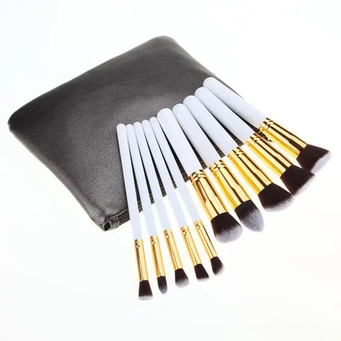 

10Pcs Set Professional Brush High Brushes set Make Up Blush Brushes Makeup Brush +1PC Make Up Bag