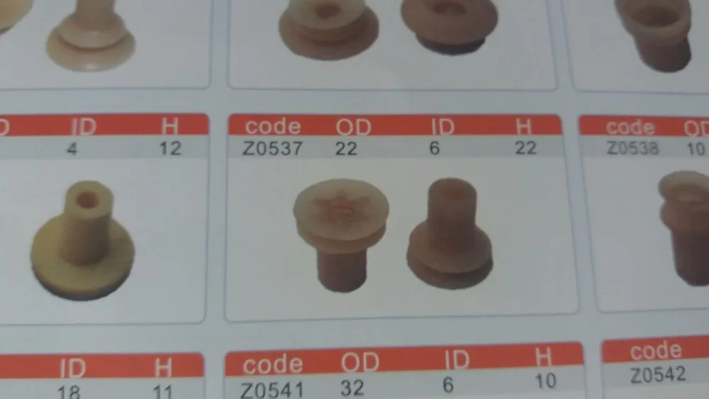 

200 piece spare part of printing machine rubber sucker for printing machine OD 18 ID5 height 18good quality