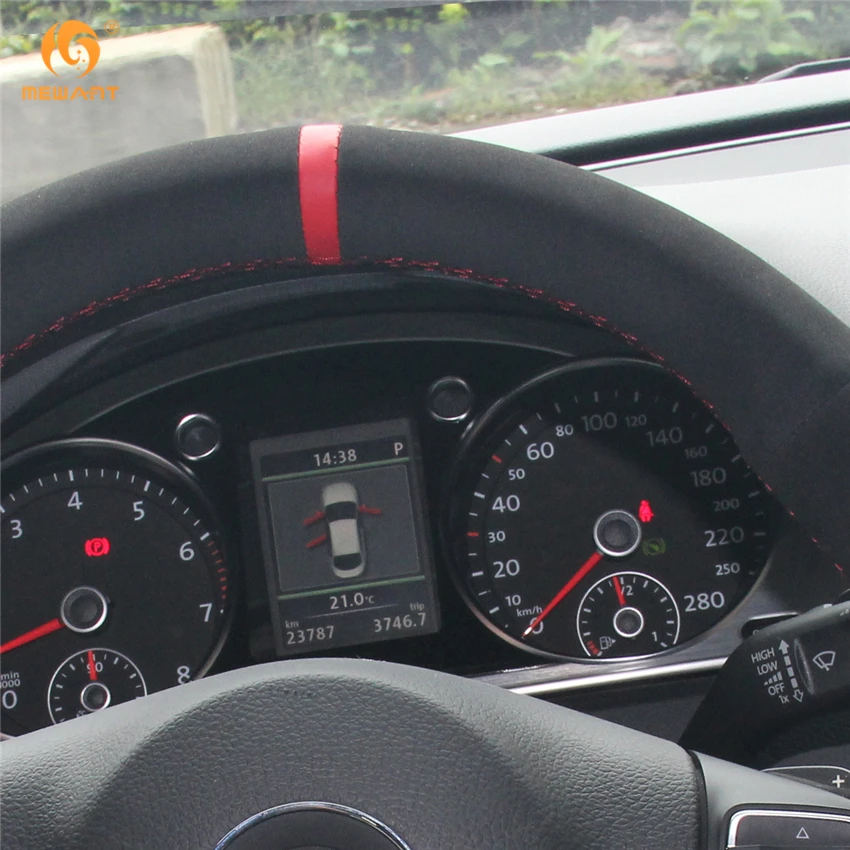 MEWANT черная замшевая искусственная кожа для Volkswagen VW Gol Tiguan Passat B7 CC Touran Jetta Mk6