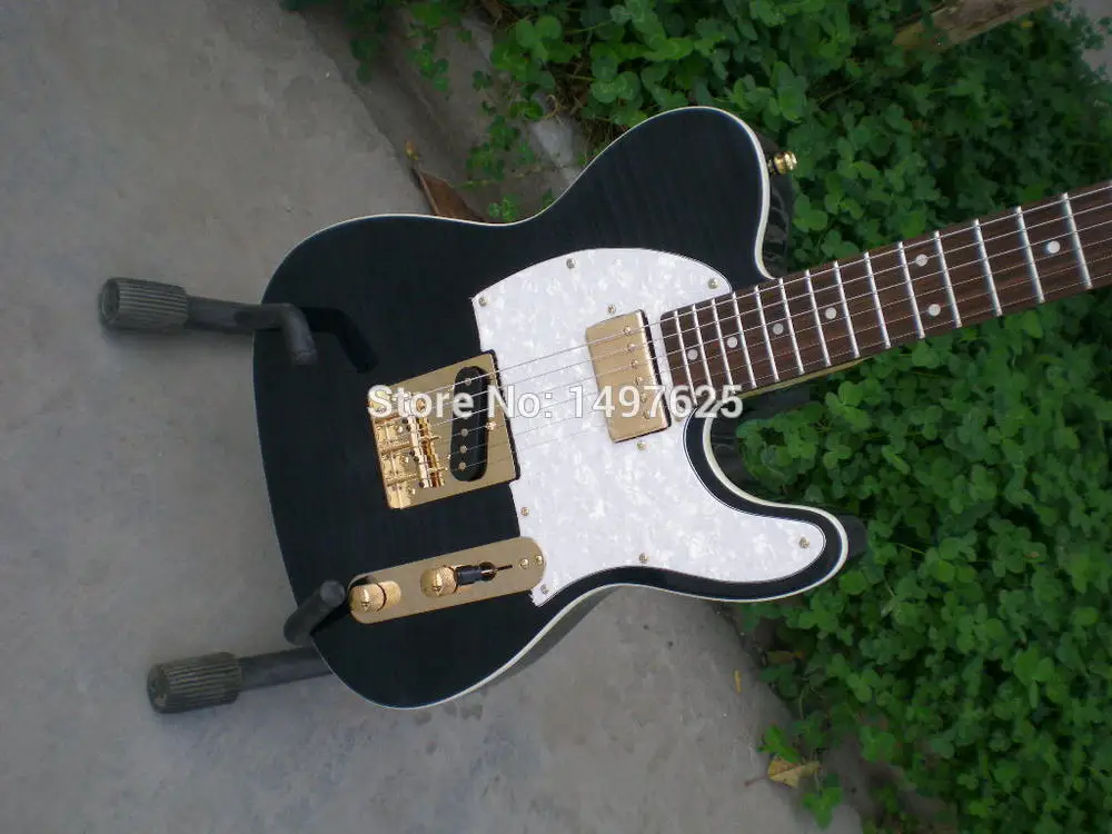 

Free shipping Wholesale new tl jazz electric black color with gold Accessories /oem guitar/guitar in china