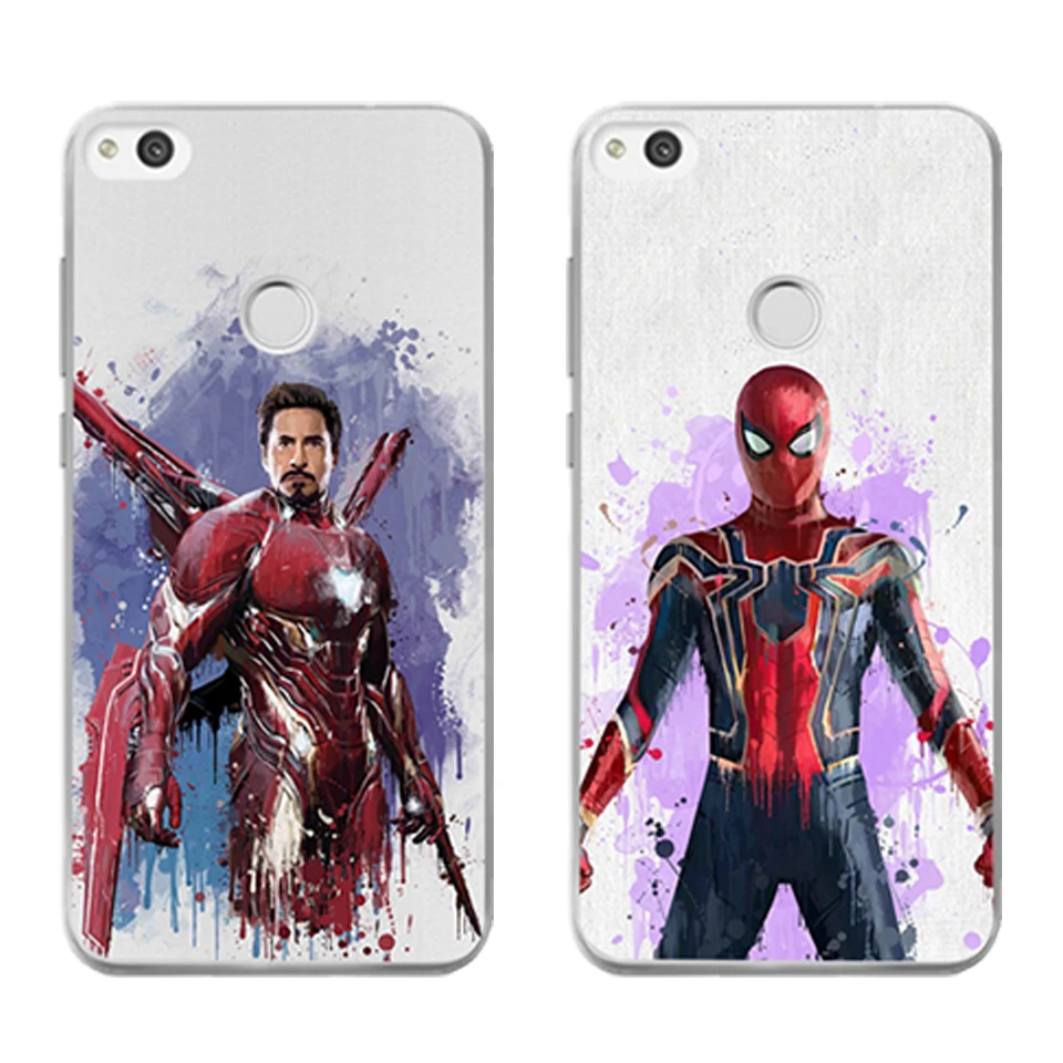 

Fashion Phone Case For Huawei Y5 2017 Y6 II Y7 Nova 2 P10 Plus P8 P9 Lite Honor 9 6A Mate 10 p10 Marvel Iron Man Captain America
