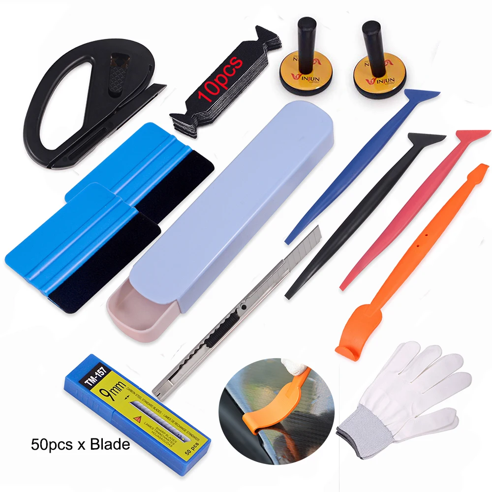 

FOSHIO Auto Window Film Tint Tool Set Vinyl Car Wrap Magnet Stick Squeegee Car Sticker Magnetic Holders Vinyl Cutter Knife Blade