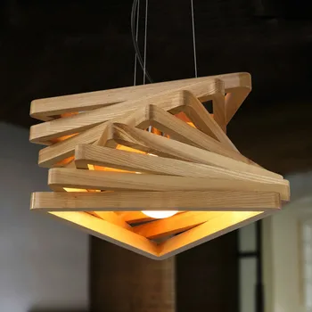 

Creative Wooden Pendant Lights personality Pendant Lamp for restaurant hotel bar Home Living Room Lighting Fixtures mx4231730