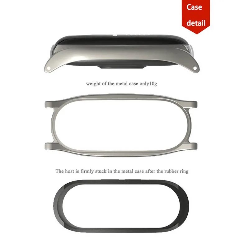 Сменный ремешок из нержавеющей стали для XiaoMi Miband 3 SD998|Смарт-аксессуары| |