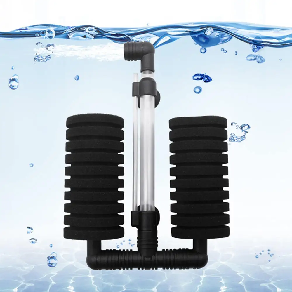 

Double End Biochemical Cotton Filter Fish Tank Air Pump Skimmer Sponge Filter Aquarium Filtration Filter Aquatic Pets Products