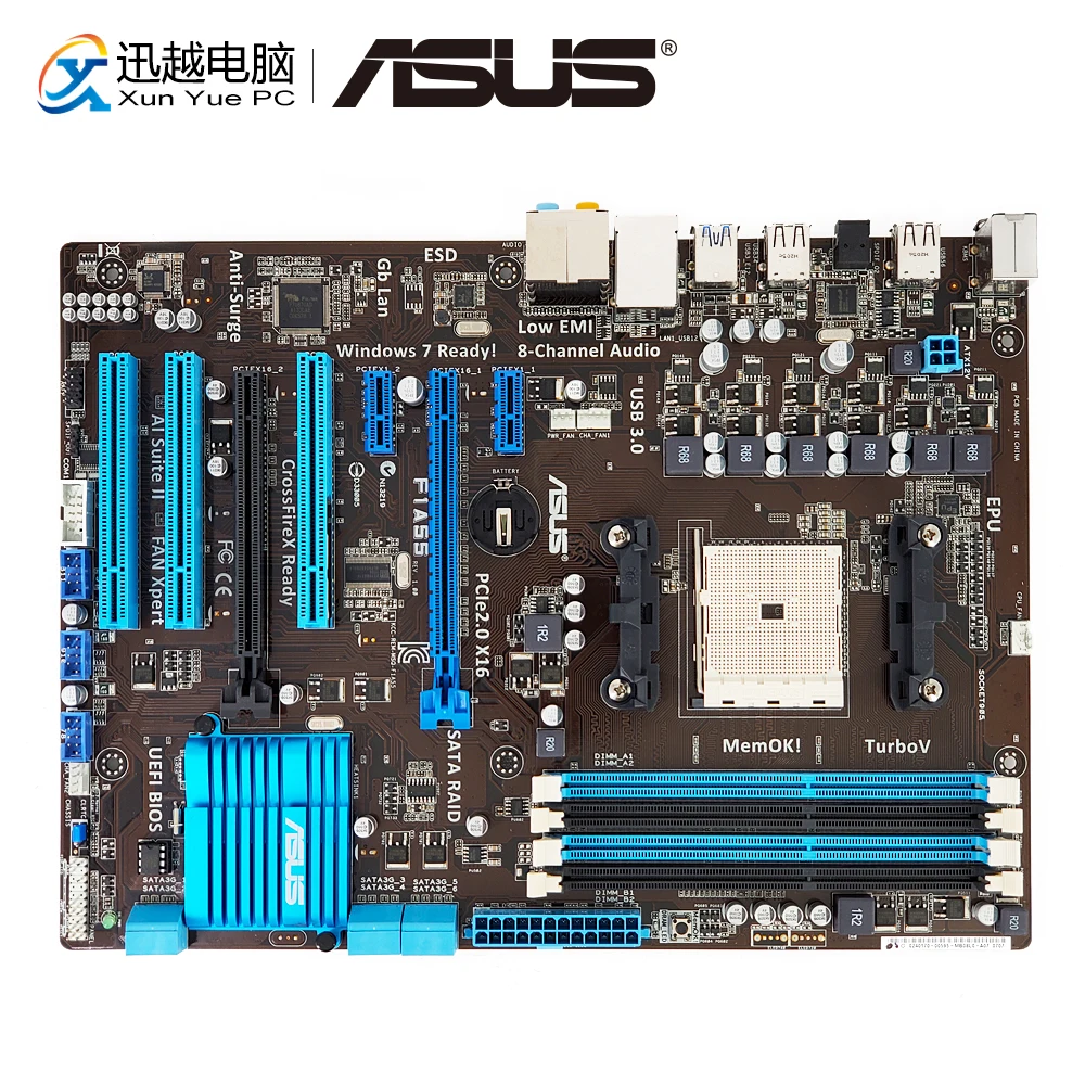 

Asus F1A55 Desktop Motherboard A55 Socket FM1 DDR3 64G SATA2 USB3.0 ATX