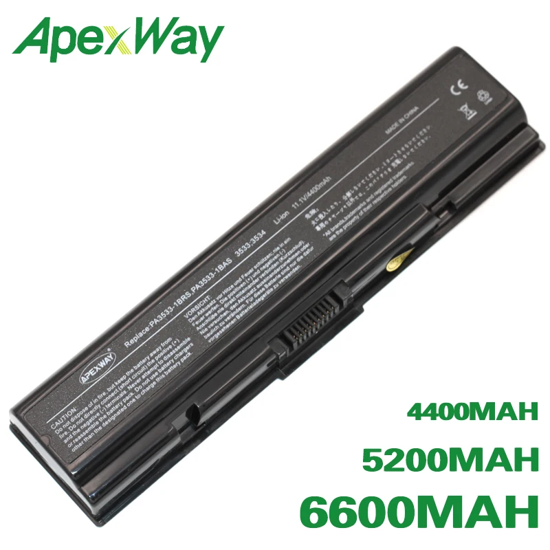 ApexWay Батарея для Toshiba Satellite L200 L300 L305 M200 M205 PA3682U-1BRS PA3727U-1BAS PA3534U-1BRS