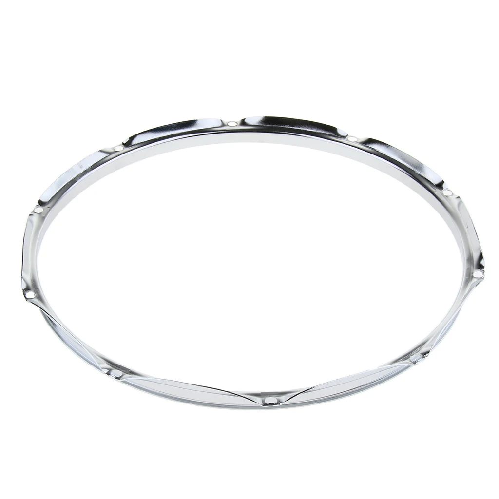 Tooyful Durable 2pcs Iron 14inch Die Cast Snare Drum Hoops Rings Percussion Instrument Parts