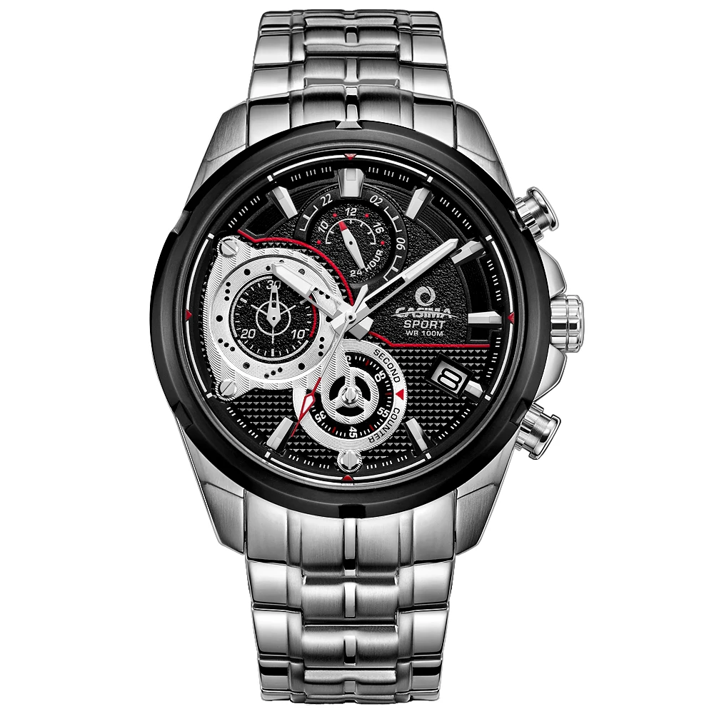 Prix pour Marque de luxe Sport Hommes montre à quartz chronomètre charme décontracté relogio masculino Lumineux étanche 100 m CASIMA #8303 Prix pour Marque de luxe Sport Hommes montre à quartz chronomètre charme décontracté relogio masculino Lumineux étanche 100 m CASIMA #8303