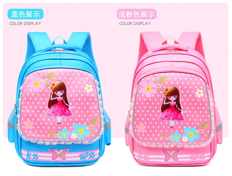 Школьный рюкзак принцессы с героями мультфильмов для девочек 1-4 класса начальной школы, школьный рюкзак для детей, Детский Рюкзак mochila
