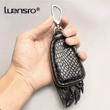 Натуральная крокодиловая лапа, натуральная кожа, мужской и женский кошелек для ключей, натуральная кожа, Автомобильный ключ, сумка, кошелек, унисекс, для мужчин и женщин, ключница, чехол для ключей
