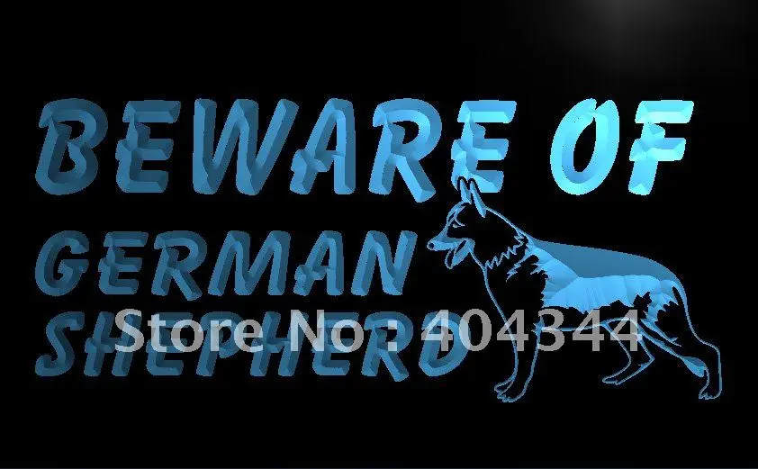 

LB838- Beware of German Shepherd Dog LED Neon Light Sign