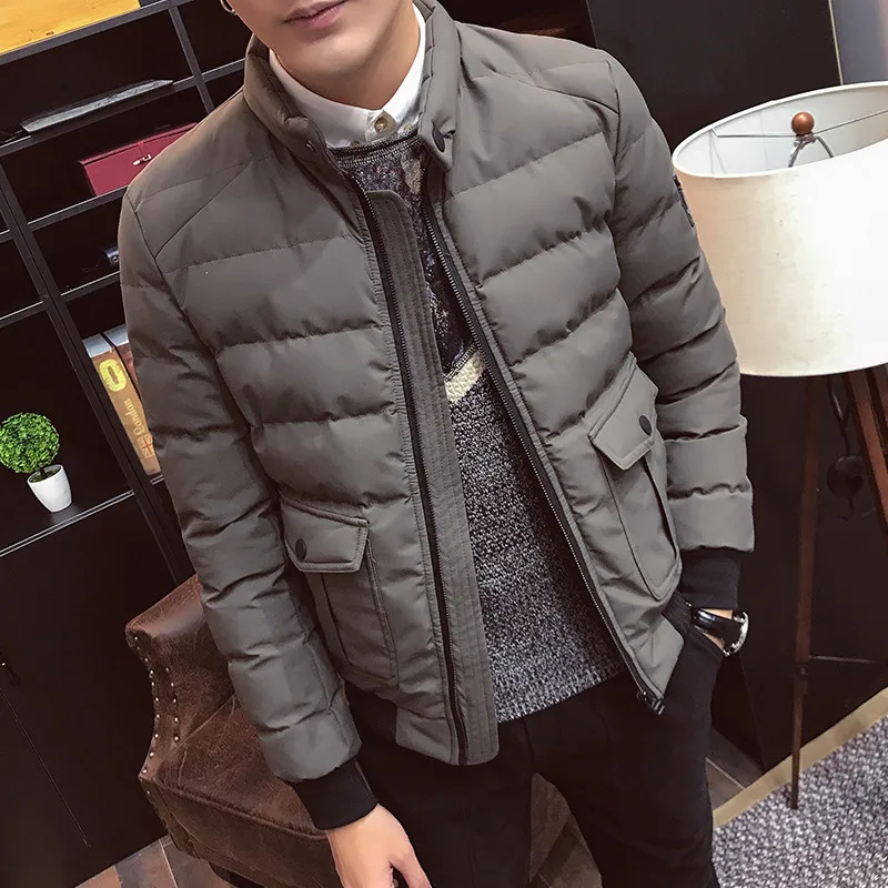 TEAEGG мужские парки Homme зимние мужские куртки Chaquetas Hombre Invierno плюс размер 4XL повседневное осенне-зимнее пальто для мужчин AL1496 - Цвет: gray