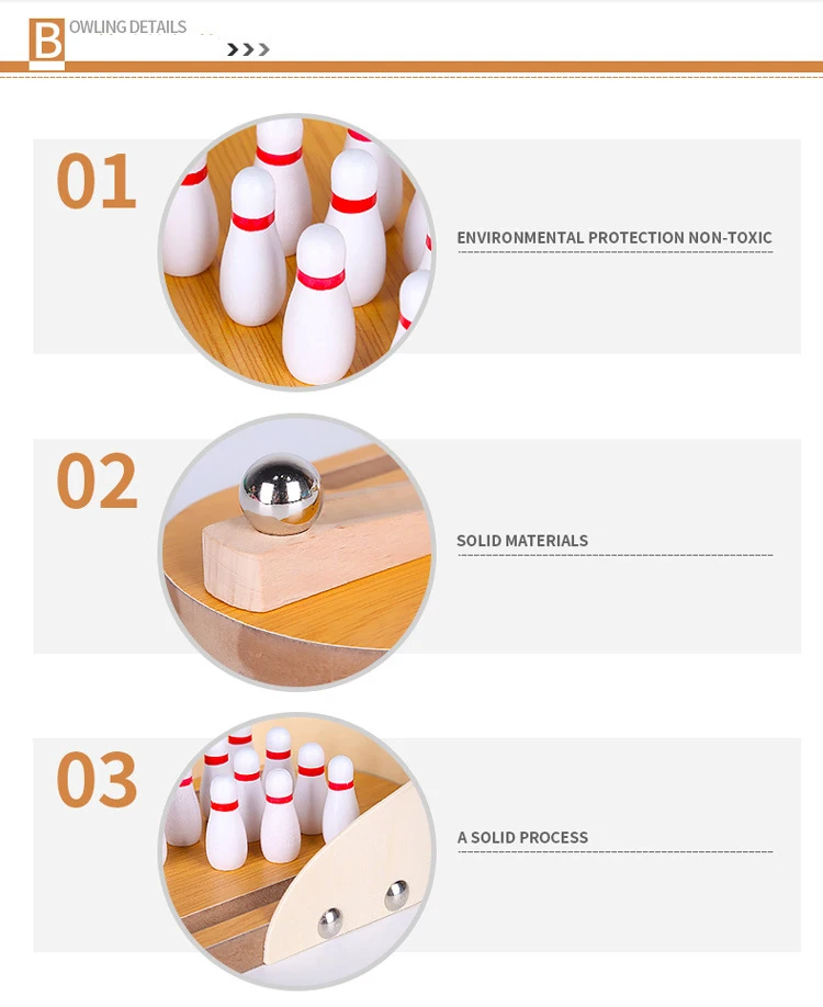 Мини-боулинг в помещении для родителей и детей Интерактивные игрушки головоломка настольная игра Деревянный Боулинг декомпрессионные игрушки для детей