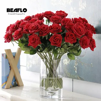 

1PC Romantic Artificial Rose Flower DIY Silk flowers fresh Flores for Wedding Party Home Holiday Decoration