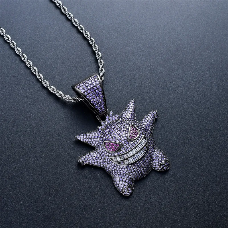 Mens Necklaces Purple Gengar Pendant Necklace New Arrival 3 Colors