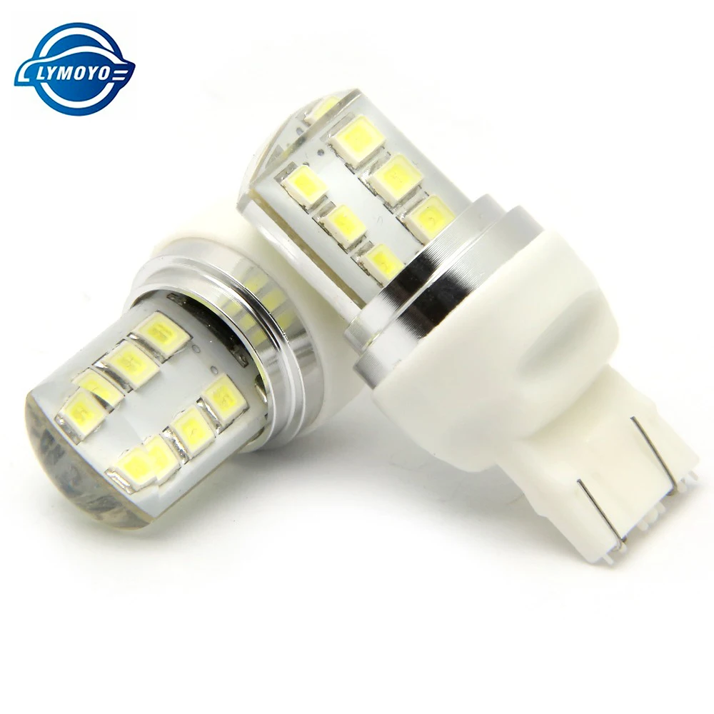 Автомобильная светодиодная лампа T20 2835 12 SMD Blink Silicone Shell 7443 чипов холодного белого