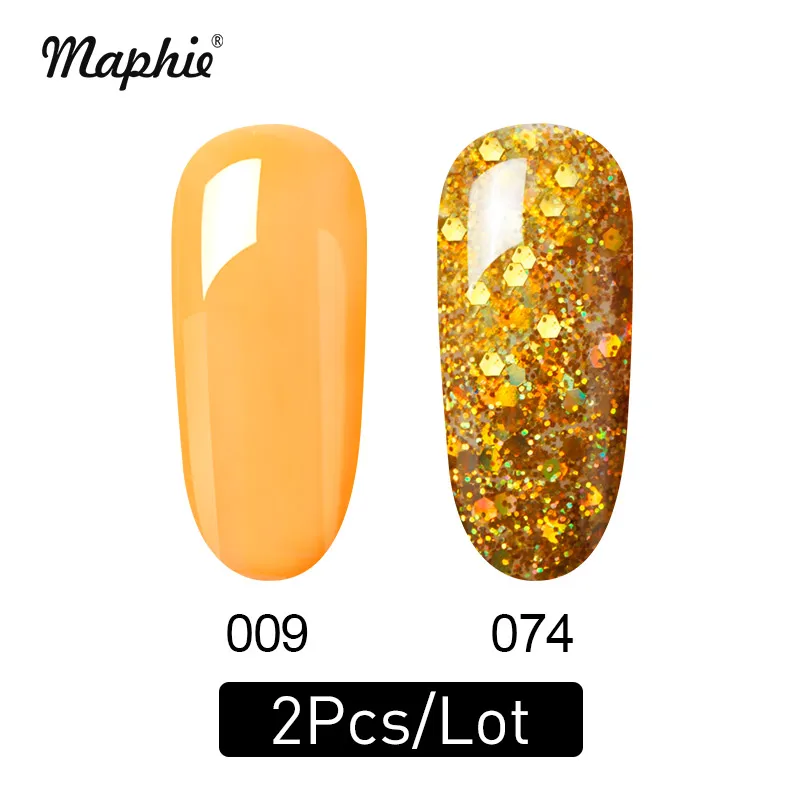 Maphie 2 шт./лот УФ-гель для ногтей Набор DIY гель для ногтей с блестками лак для салонов ногтей эмаль Полупостоянный Розовый Светодиодный гель Наборы - Цвет: 6