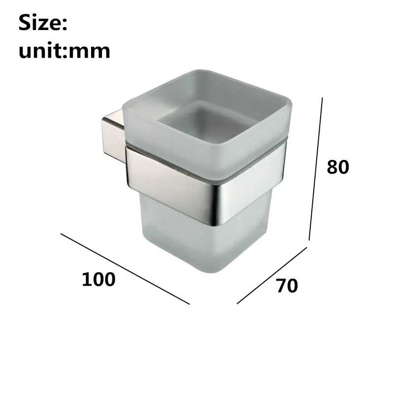Ванная комната отдельная зубная щетка стеклянные чашки зеркало полированный SUS304 из нержавеющей стали toorhbritch чашки аксессуары для ванной комнаты