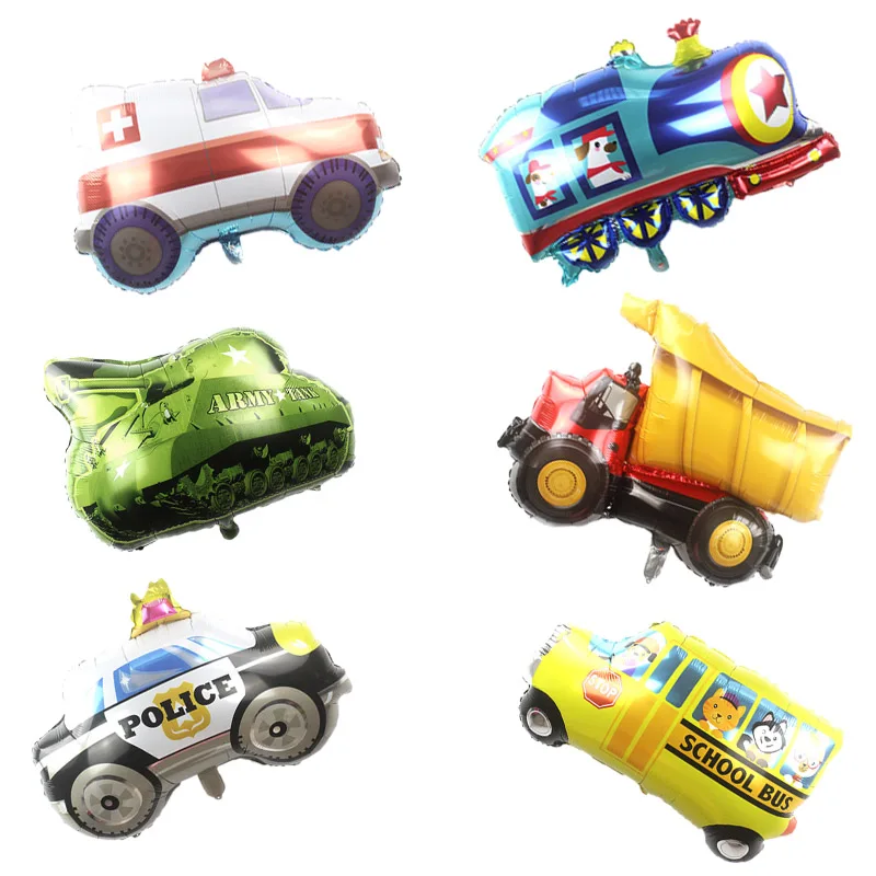 KAMMIZAD 1 unid vehículo serie globos feliz 7 cumpleaños niños decoración coche ballonnen bebé regalo tanque tren camión de bomberos globo KAMMIZAD 1 unid vehículo serie globos feliz 7 cumpleaños niños decoración coche ballonnen bebé regalo tanque tren camión de bomberos globo