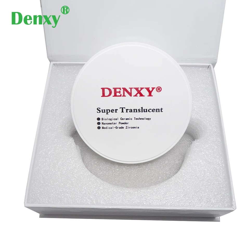 Denxy 1 шт. супер полупрозрачные стоматологические блоки из циркония 98*10-30 мм предварительно затененная Стоматологическая Лабораторная Система Виланд для изготовления фарфоровых зубов