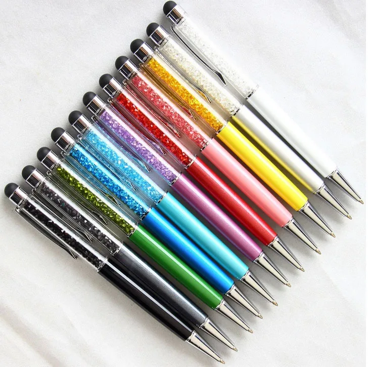 US $541.61 1000 Pcs 2016 New Mutlti Function Metal Touch Pen InkColor Diamond Crystal Touch Stylus Pen For IPad IPhone 5S 4G IPod Kindle