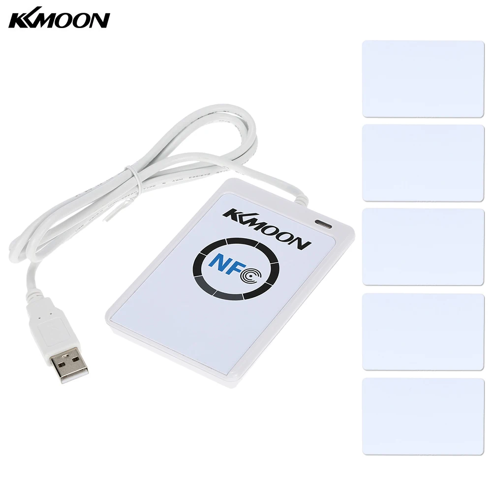 KKmoon ACR122u NFC считыватель писатель 13,56 МГц RFID Копир Дубликатор Бесконтактный Смарт ридер писатель/USB+ 5 шт UID карта+ SDK