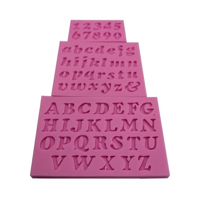 Download 3Pcs/set DIY 26 Letters Cake Mold Fondant Cake Molds English Alphabet Soap Chocolate Mold For ...