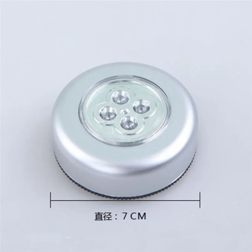 4 LED Touch Lamps Night Light Home Kitchen Under Cabinet Closet Push Stick On Lamp Touch Light #3F22 (3)