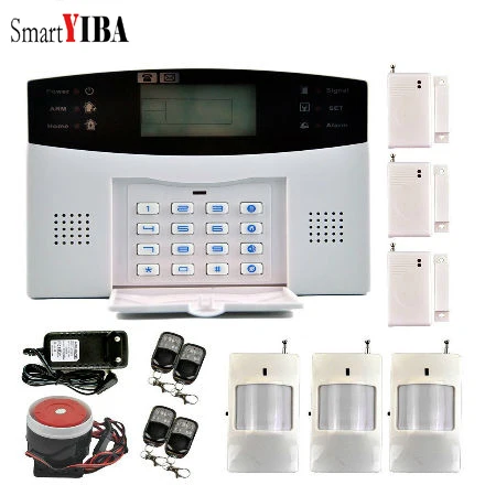 SmartYIBA Russian English Spanish France voice Smart Home Security GSM Alarm System Remote Control by SMS & Calling with LCD key SmartYIBA Russian English Spanish France voice Smart Home Security GSM Alarm System Remote Control by SMS & Calling with LCD key