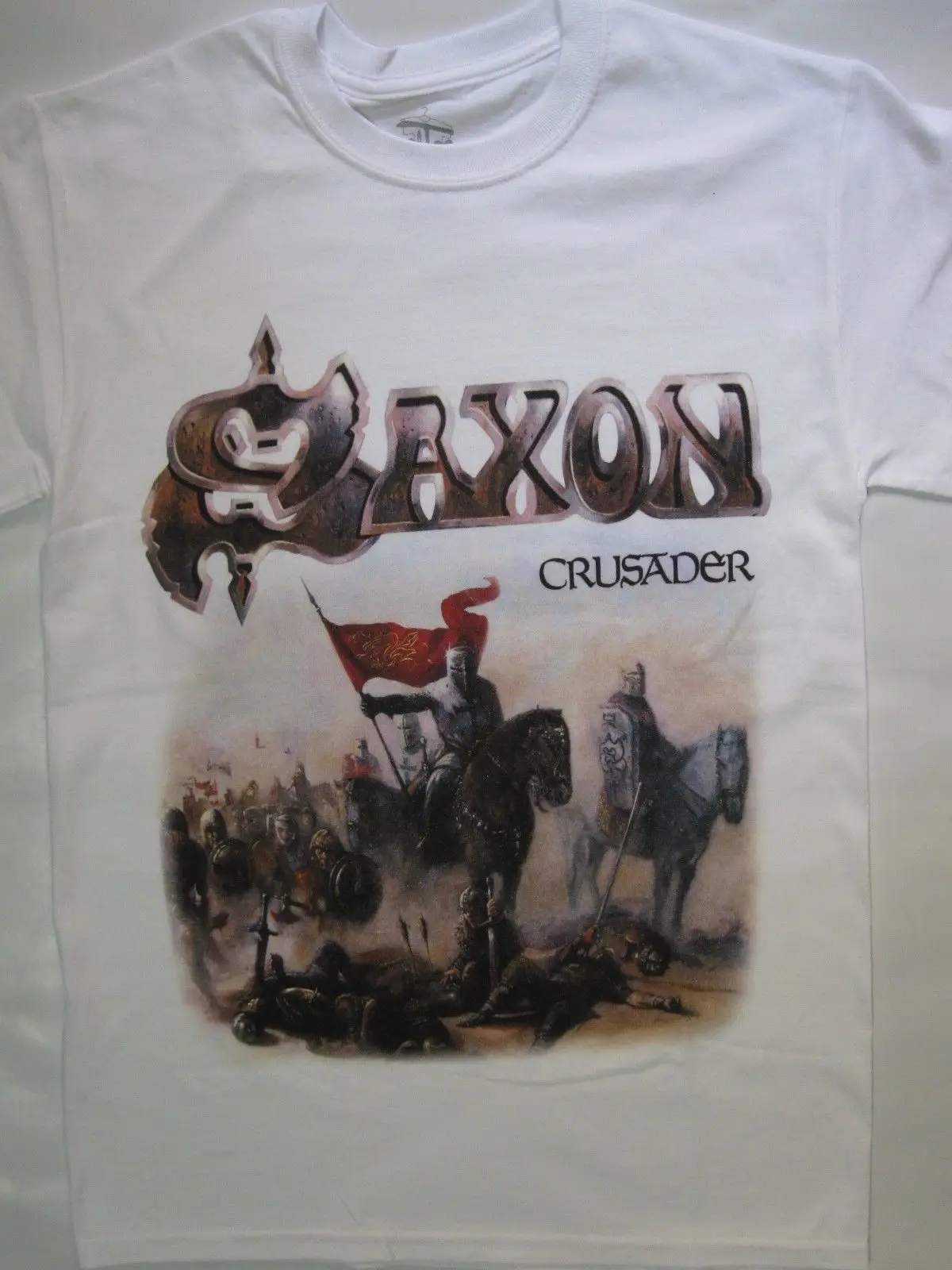 Saxon-Crusader белая футболка (s-xxl) Мужская Топ | одежда