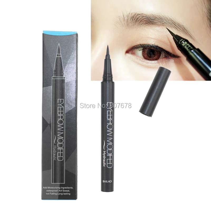 

Professional Black With Brown Waterproof Liquid Eyebrow Pen Very Fine Modfed Pencil Makeup Free Shipping Buy one get one free