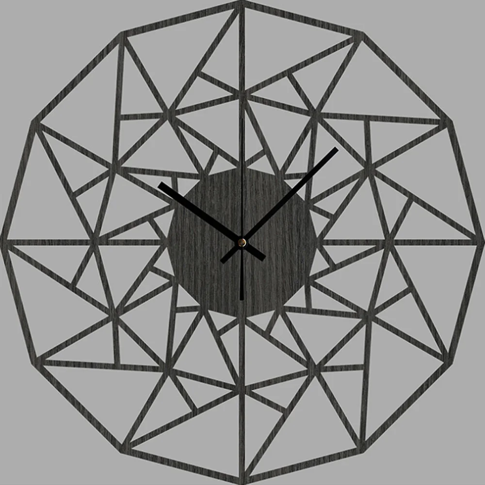 

1 Pcs Gray Silent Wall Clock Vintage Retro Modern Design Simple Wooden Wall Clocks Bedroom Home Decor Hanging Watch timer