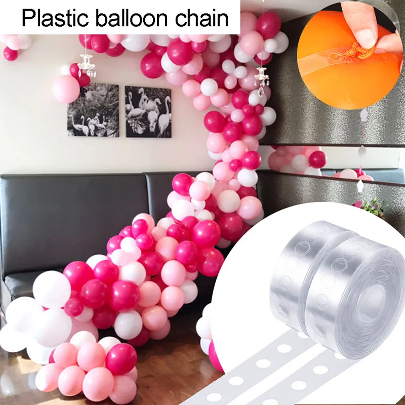 

2019 New Roll 5m DIY Irregular Balloon Decorating String Arch Strip Tape Cake Gift Table Party Decor Transparent Strips Tools